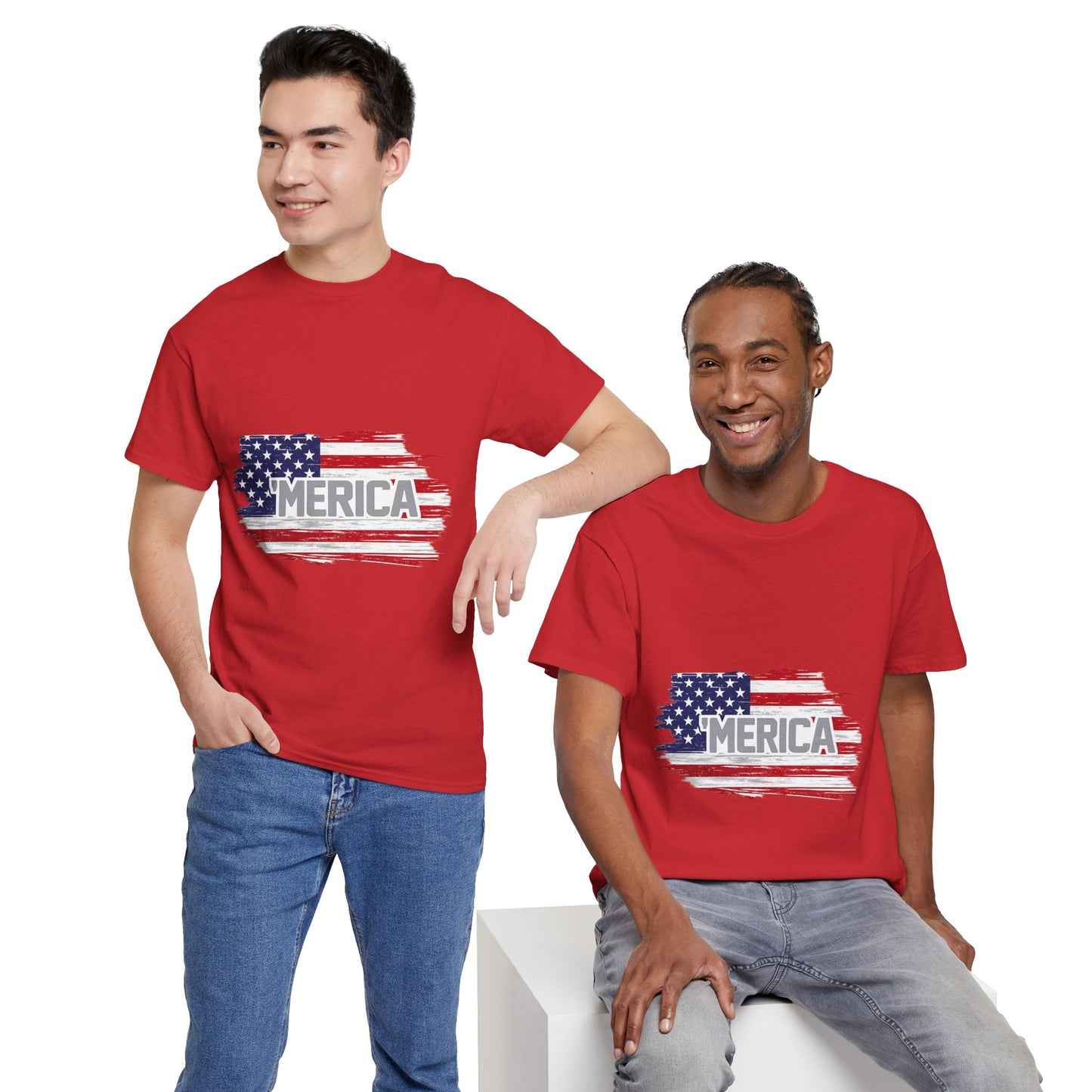 ‘Merica - Distressed America Flag T-Shirt — Vintage Patriotic USA Tee