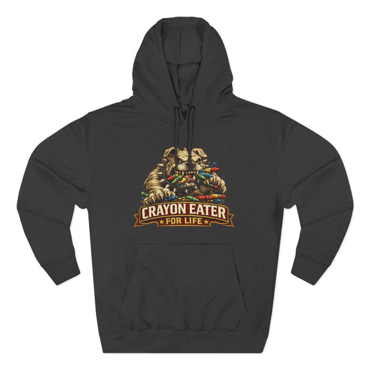 Crayon Eater for Life Bulldog Hoodie — Honor Courage Commitment Military Humor