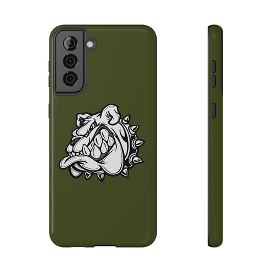Samsung S21 (all versions) to Samsung S22 (Pro and Ultra included) tough case - Bulldog Graphic Impact Phone Case – Deset Tan Military Shockproof Cover