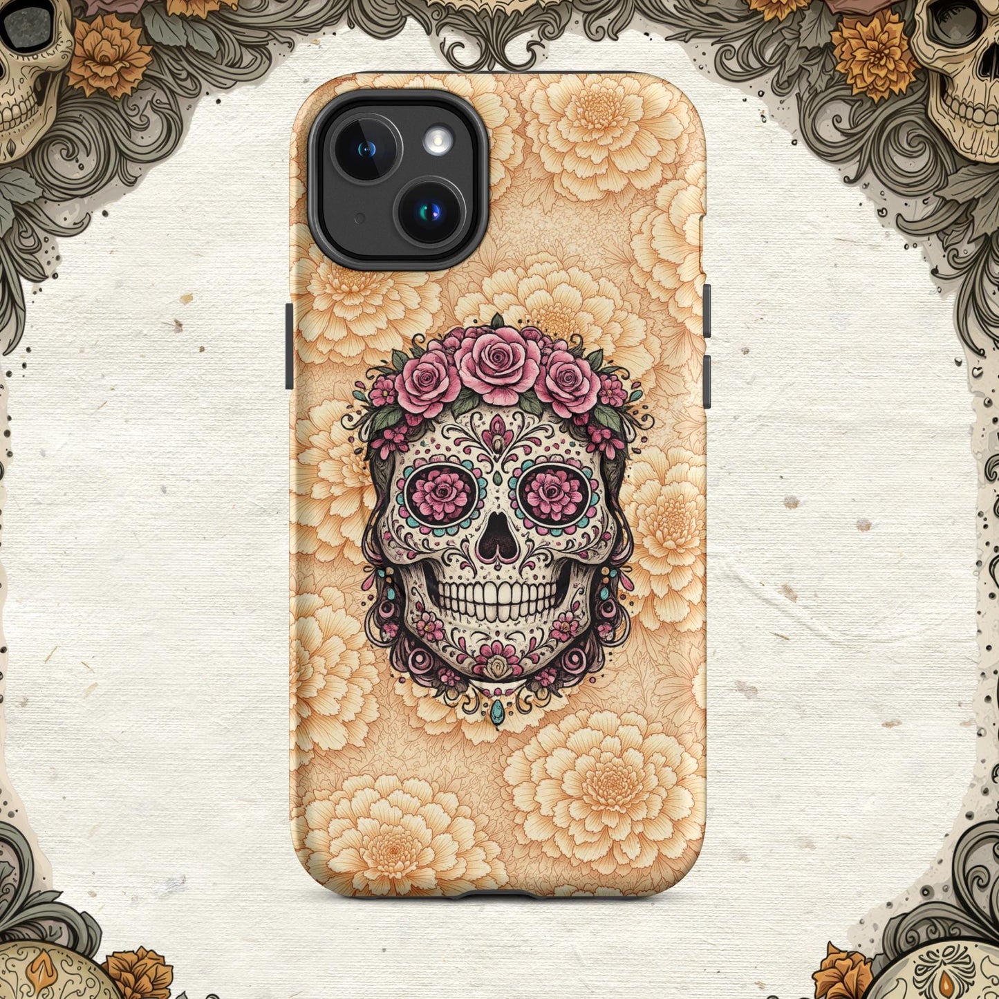 MagSafe® tough case for iPhone® - Sugar Skull Calavera Floral Edition