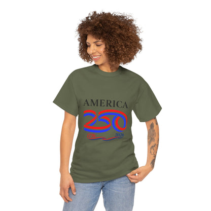 America 250 Anniversary Tee over ‘1776–2026' Patriotic Chest Print - 250th Limited Series