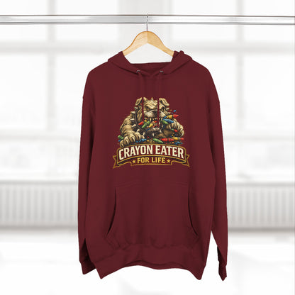 Crayon Eater for Life Bulldog Hoodie — Honor Courage Commitment Military Humor