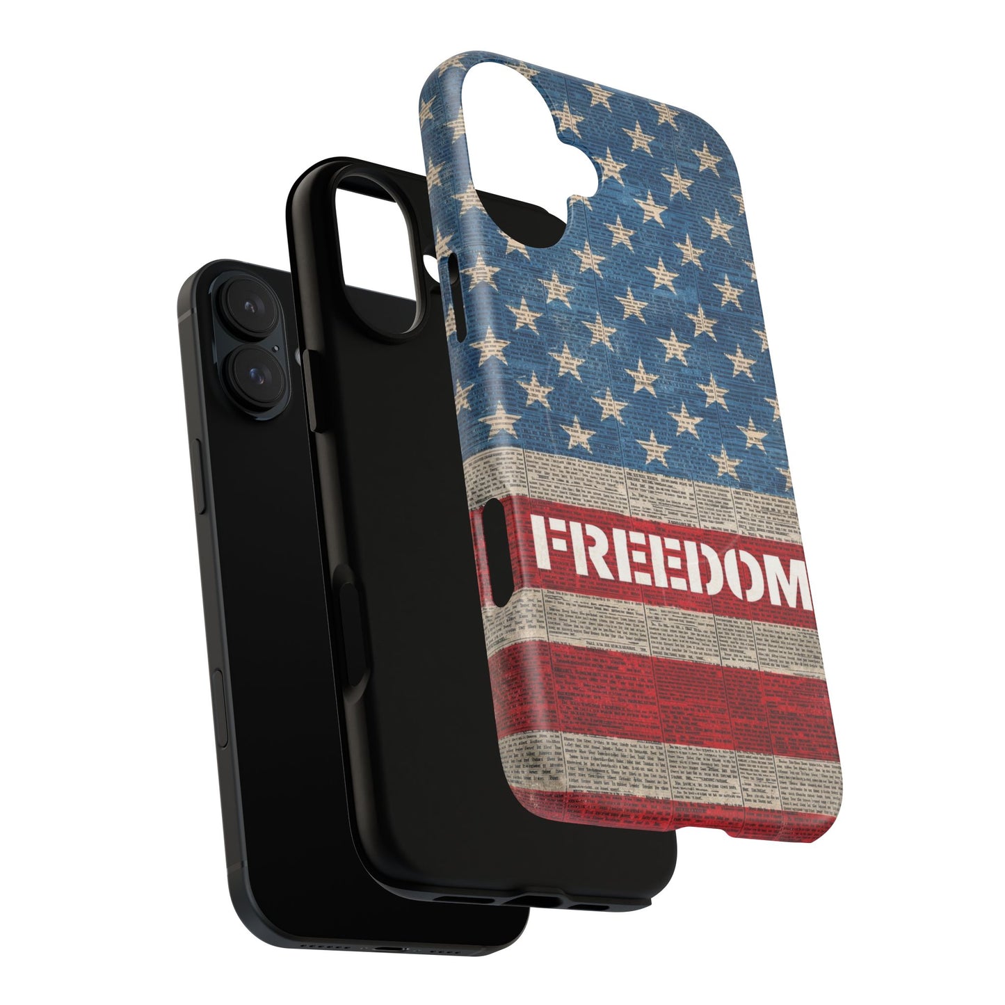 Freedom American Flag iPhone Case — Tough Magnetic Protective Case