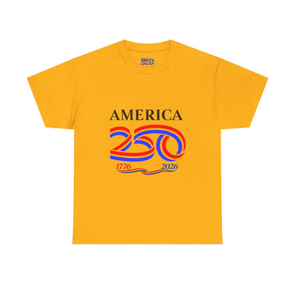 America 250 Anniversary Tee over ‘1776–2026' Patriotic Chest Print - 250th Limited Series