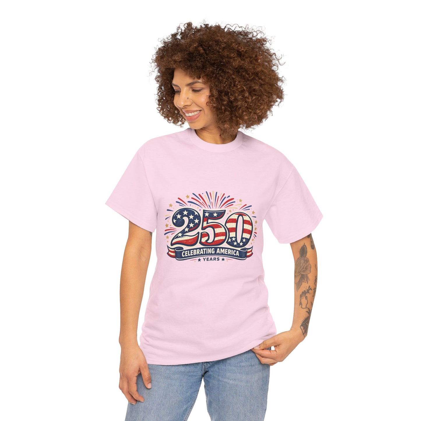 America 250 Patriotic T-Shirt — 250 Red White & Blue Celebration Tee