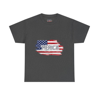 ‘Merica - Distressed America Flag T-Shirt — Vintage Patriotic USA Tee