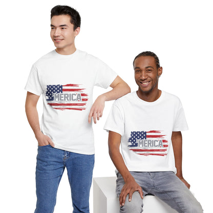 ‘Merica - Distressed America Flag T-Shirt — Vintage Patriotic USA Tee