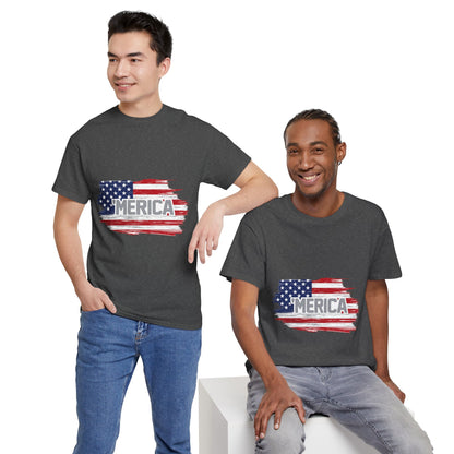 ‘Merica - Distressed America Flag T-Shirt — Vintage Patriotic USA Tee