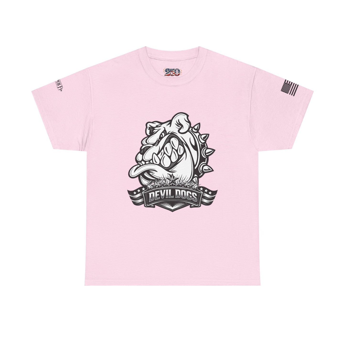 Devil Dog Bulldog Tee — 'Doesn’t Bark, It Bites' Heavyweight Cotton Shirt