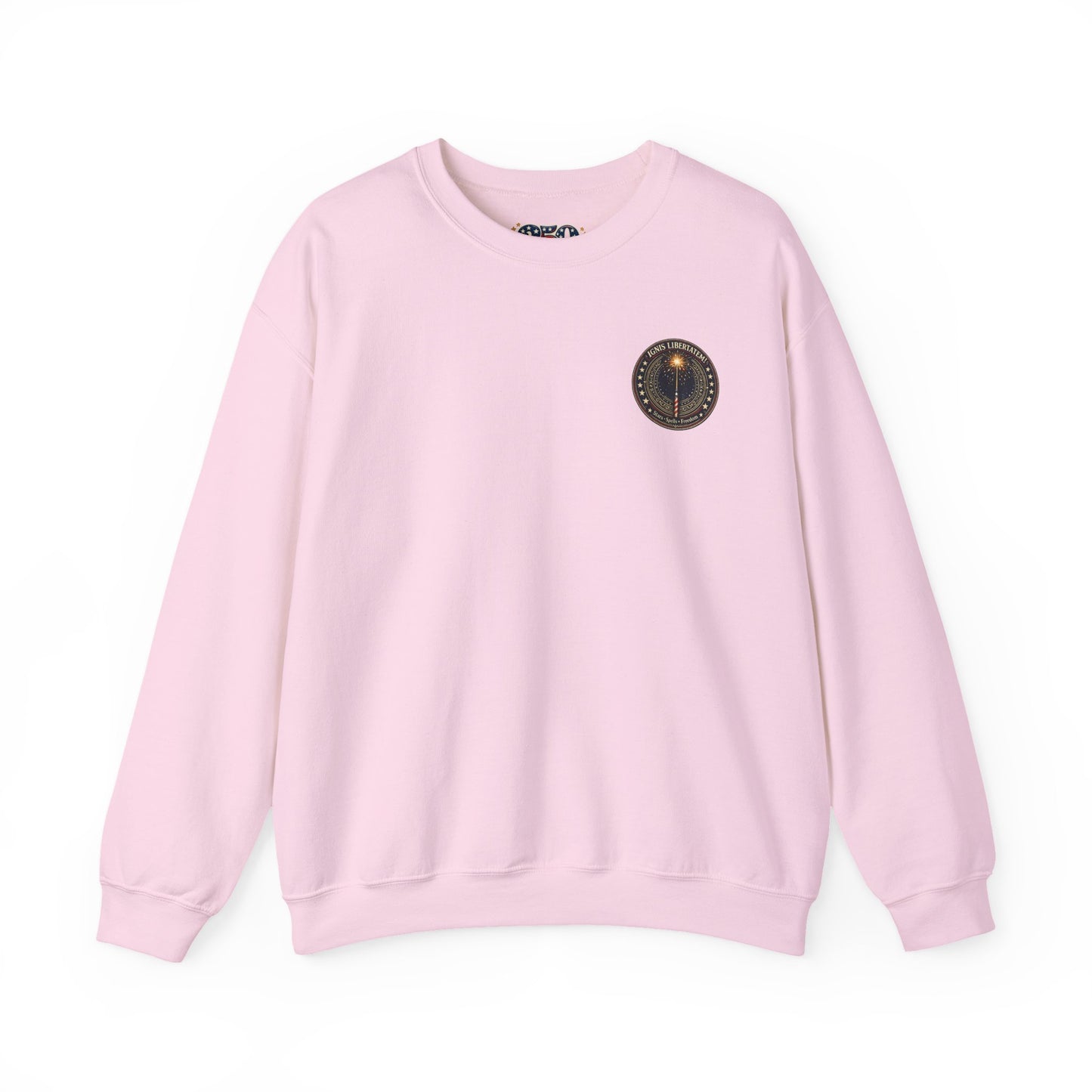 Patriotic Wizard and wizarding Crewneck Sweatshirt — "Freedom Isn’t Inherited, It’s Summoned"