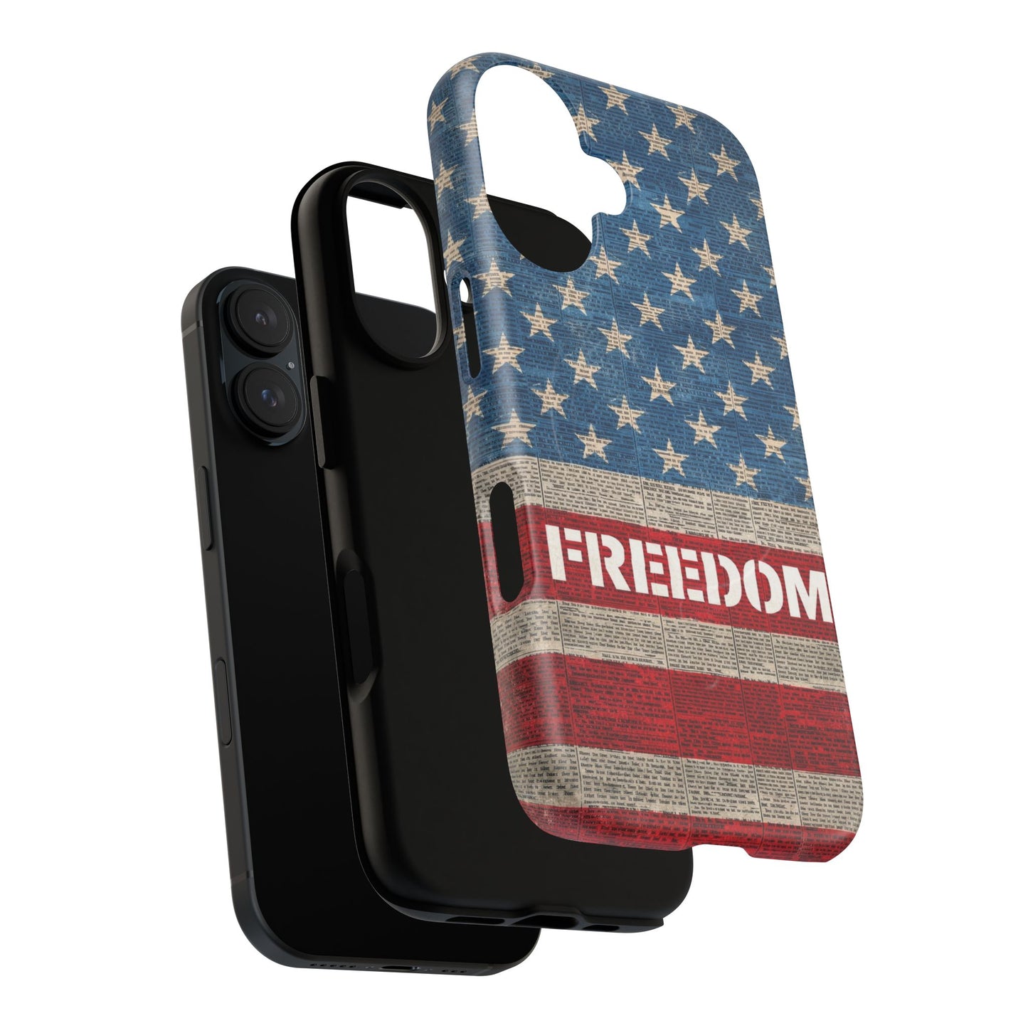 Freedom American Flag iPhone Case — Tough Magnetic Protective Case
