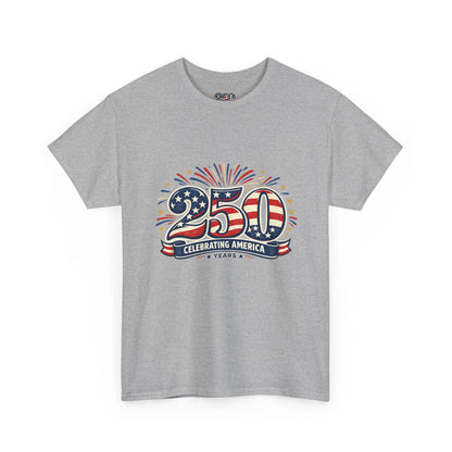 America 250 Patriotic T-Shirt — 250 Red White & Blue Celebration Tee