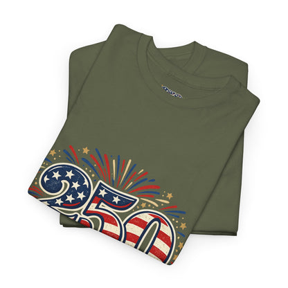 America 250 Patriotic T-Shirt — 250 Red White & Blue Celebration Tee