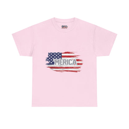 ‘Merica - Distressed America Flag T-Shirt — Vintage Patriotic USA Tee