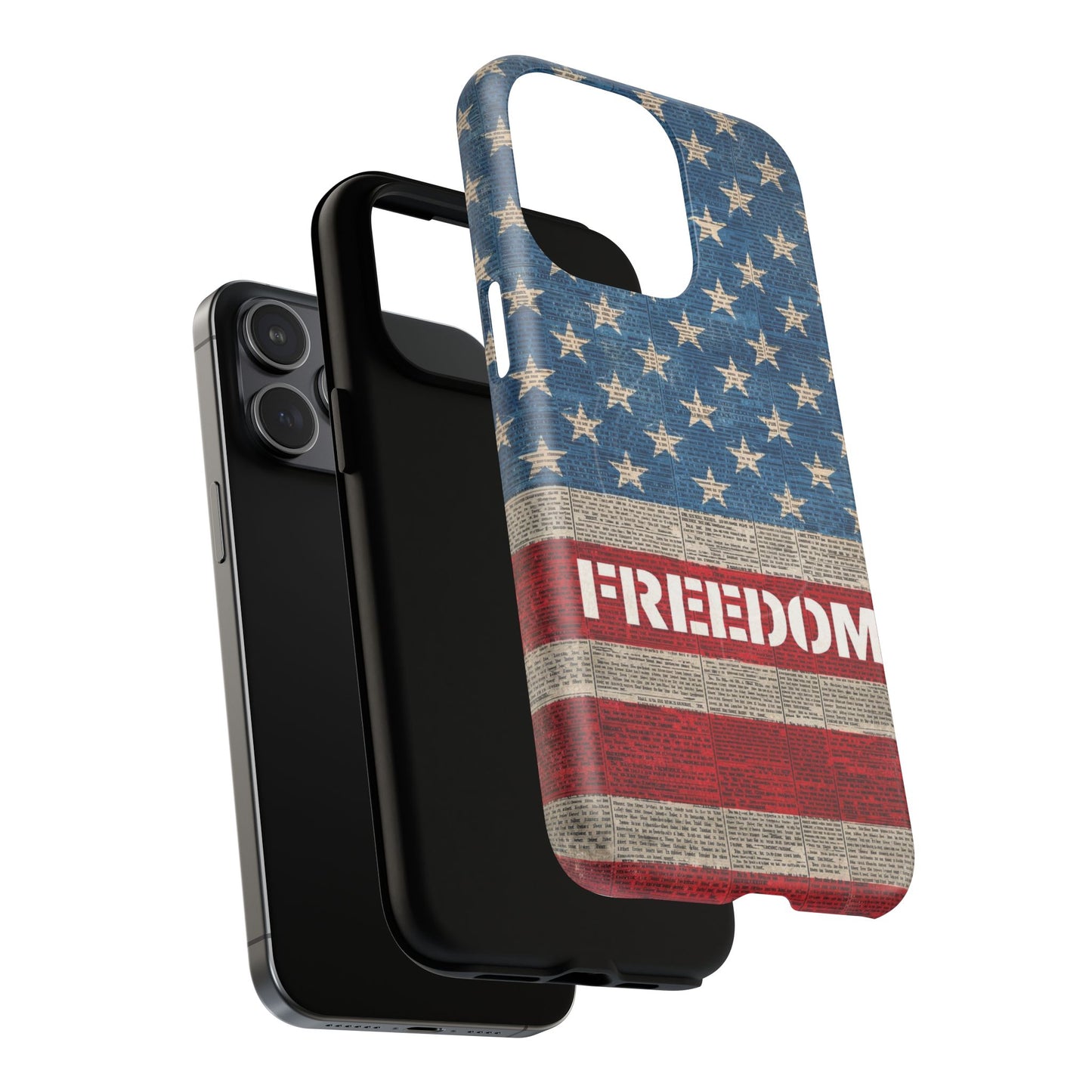 Freedom American Flag iPhone Case — Tough Magnetic Protective Case