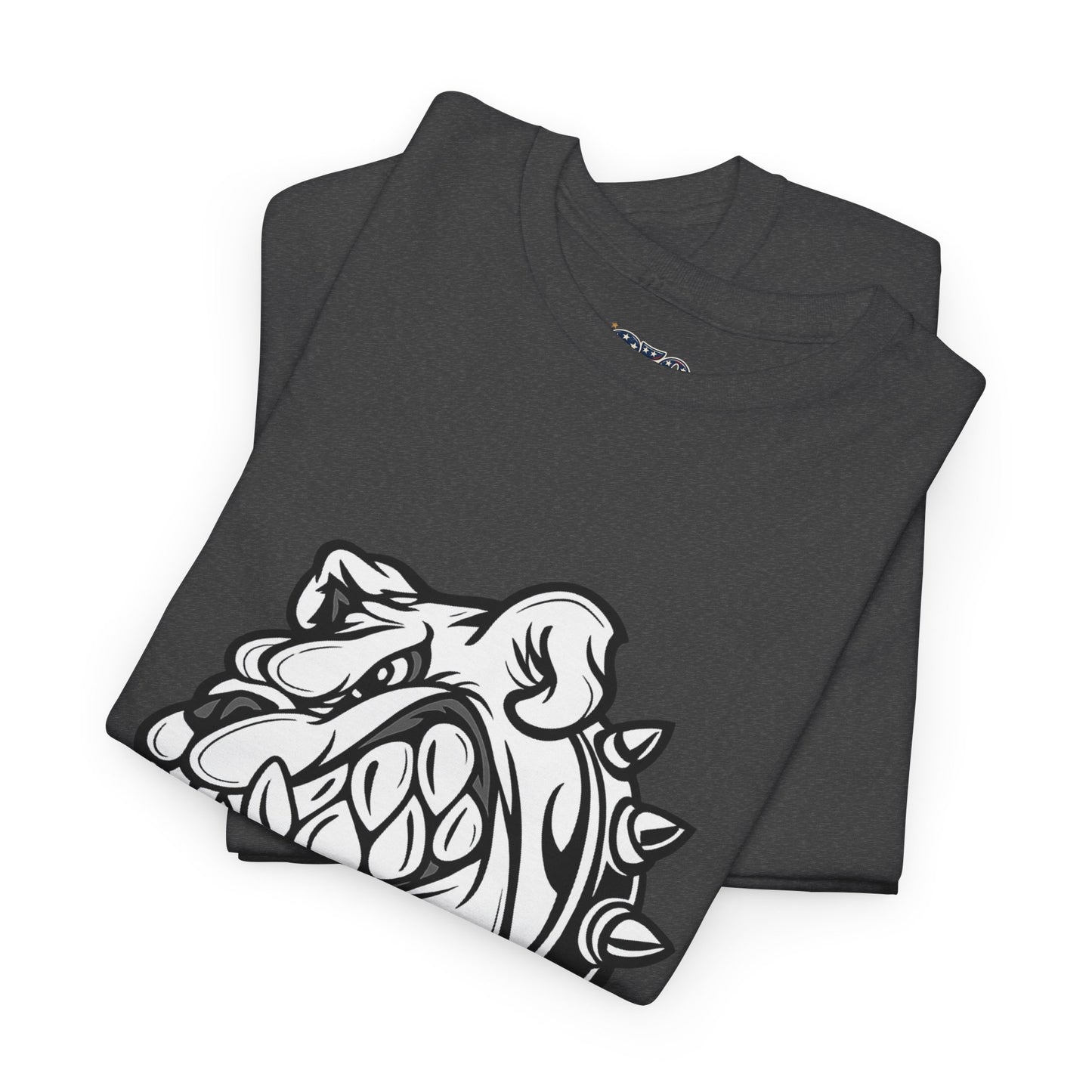 Devil Dog Bulldog Tee — 'Doesn’t Bark, It Bites' Heavyweight Cotton Shirt