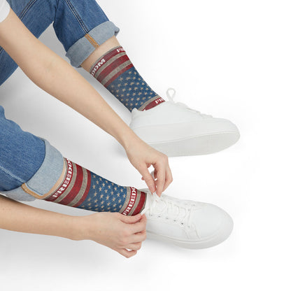 Freedom American Flag Crew Socks — Sublimation Patriotic Socks