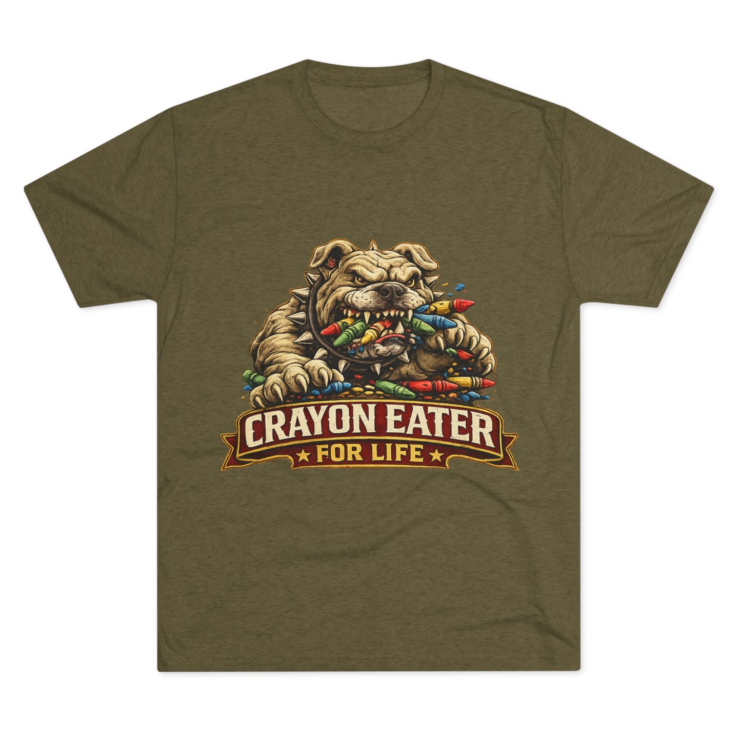 Devil Dog Crayon Eater for Life Military Tee