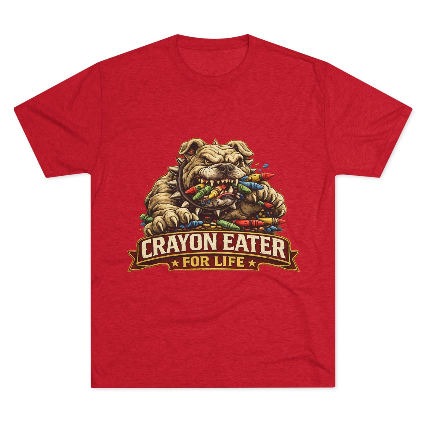 Devil Dog Crayon Eater for Life Military Tee