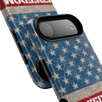 Freedom American Flag iPhone Case — Tough Magnetic Protective Case