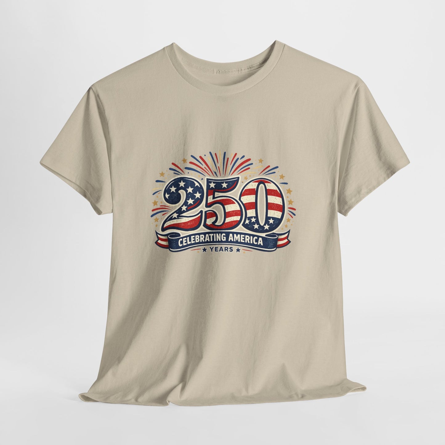 America 250 Patriotic T-Shirt — 250 Red White & Blue Celebration Tee