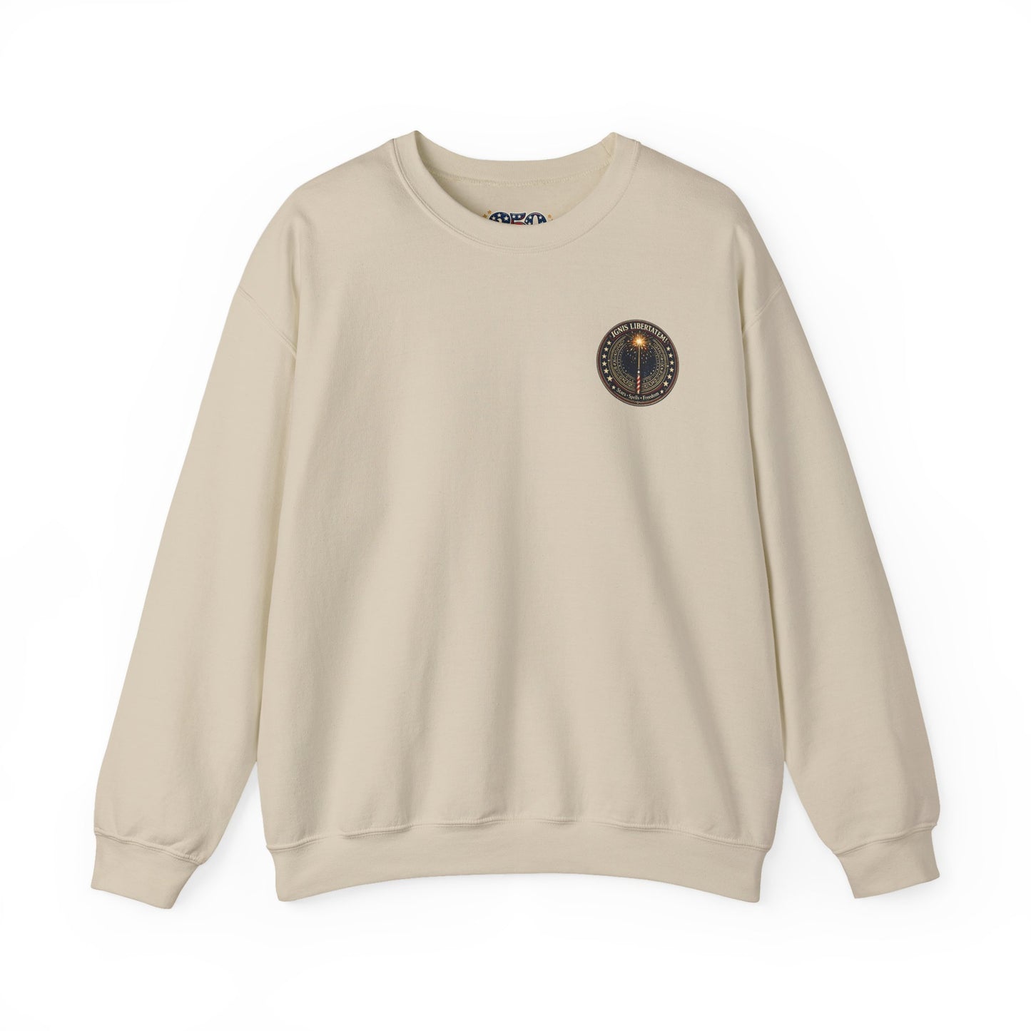Patriotic Wizard and wizarding Crewneck Sweatshirt — "Freedom Isn’t Inherited, It’s Summoned"