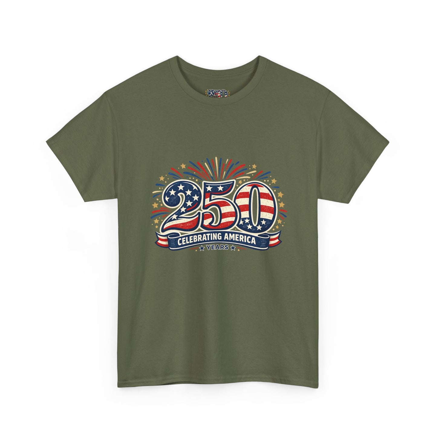 America 250 Patriotic T-Shirt — 250 Red White & Blue Celebration Tee