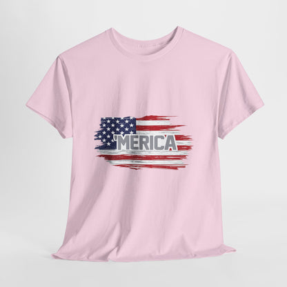 ‘Merica - Distressed America Flag T-Shirt — Vintage Patriotic USA Tee