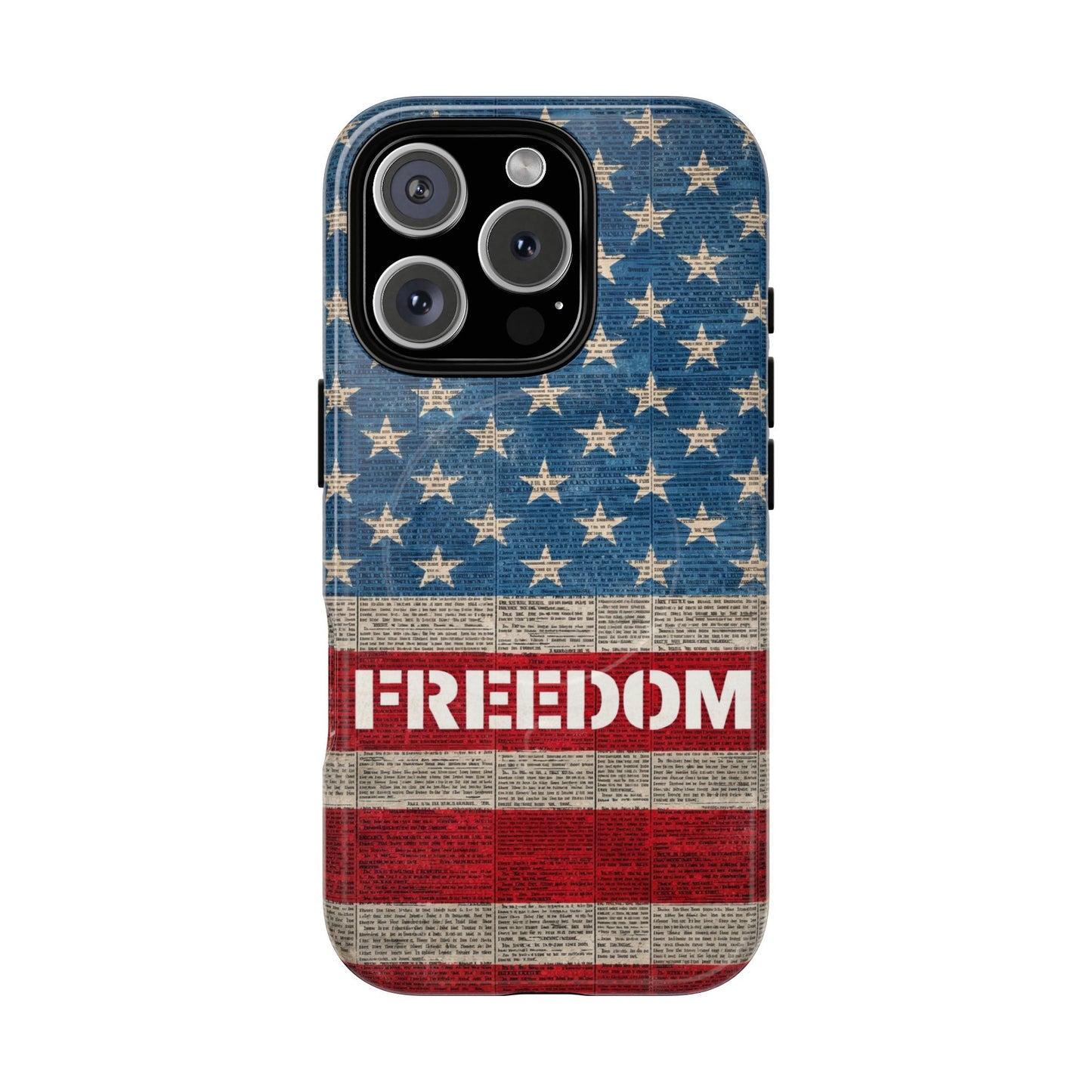 Freedom American Flag iPhone Case — Tough Magnetic Protective Case