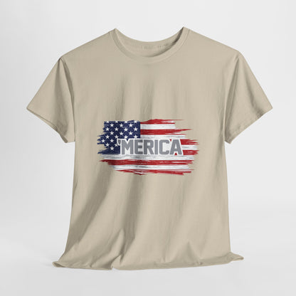 ‘Merica - Distressed America Flag T-Shirt — Vintage Patriotic USA Tee