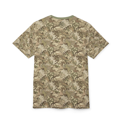 Texas Desert Camo Tee — Subtle Lone Star Pattern All-Over Print