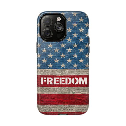 Freedom American Flag iPhone Case — Tough Magnetic Protective Case