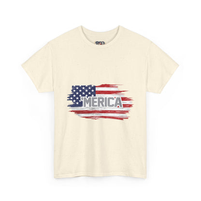 ‘Merica - Distressed America Flag T-Shirt — Vintage Patriotic USA Tee