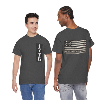 1776 Patriotic T-Shirt — Minimal USA Est. 1776 Freedom Tee