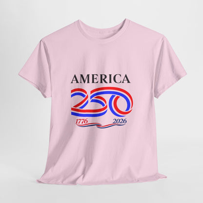 America 250 Anniversary Tee over ‘1776–2026' Patriotic Chest Print - 250th Limited Series