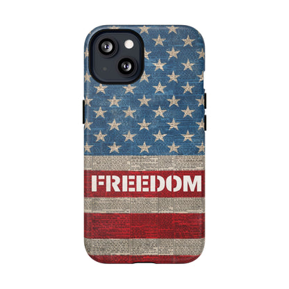 Freedom American Flag iPhone Case — Tough Magnetic Protective Case