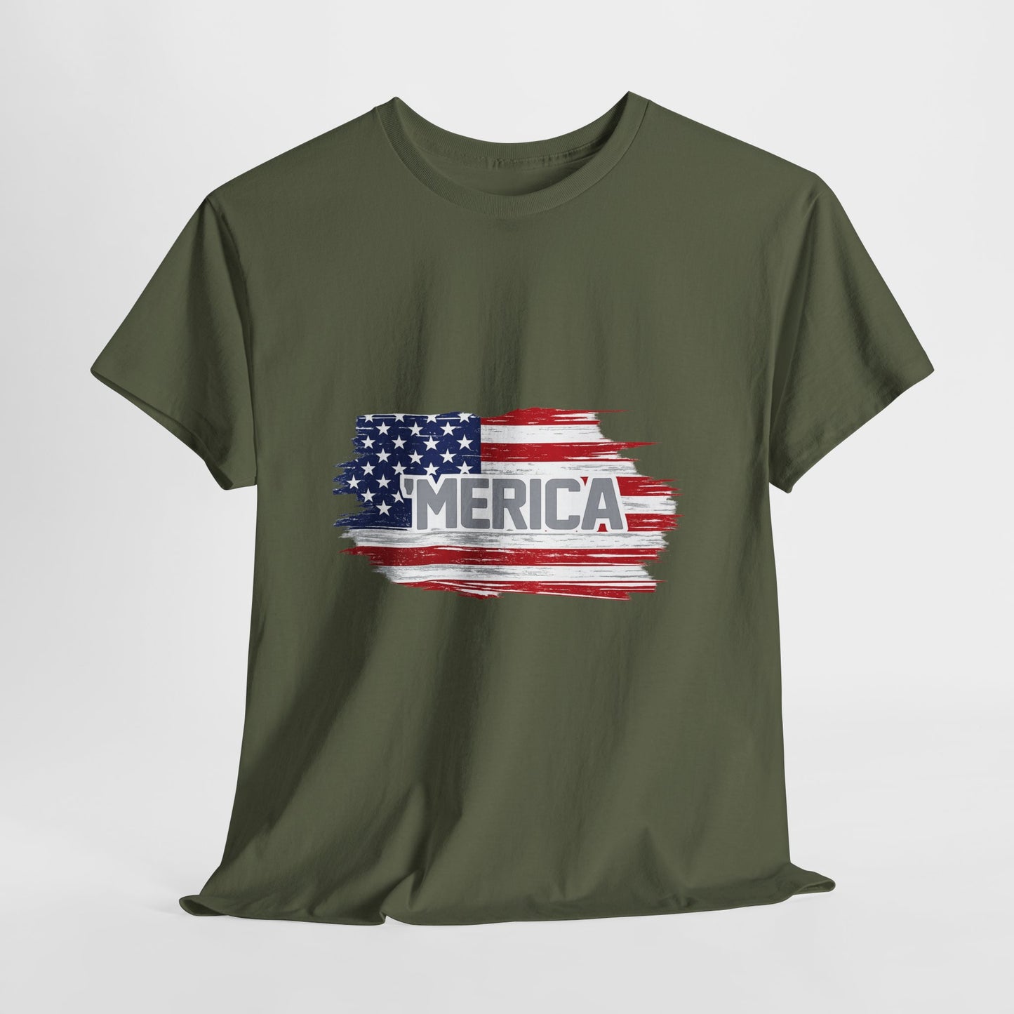 ‘Merica - Distressed America Flag T-Shirt — Vintage Patriotic USA Tee