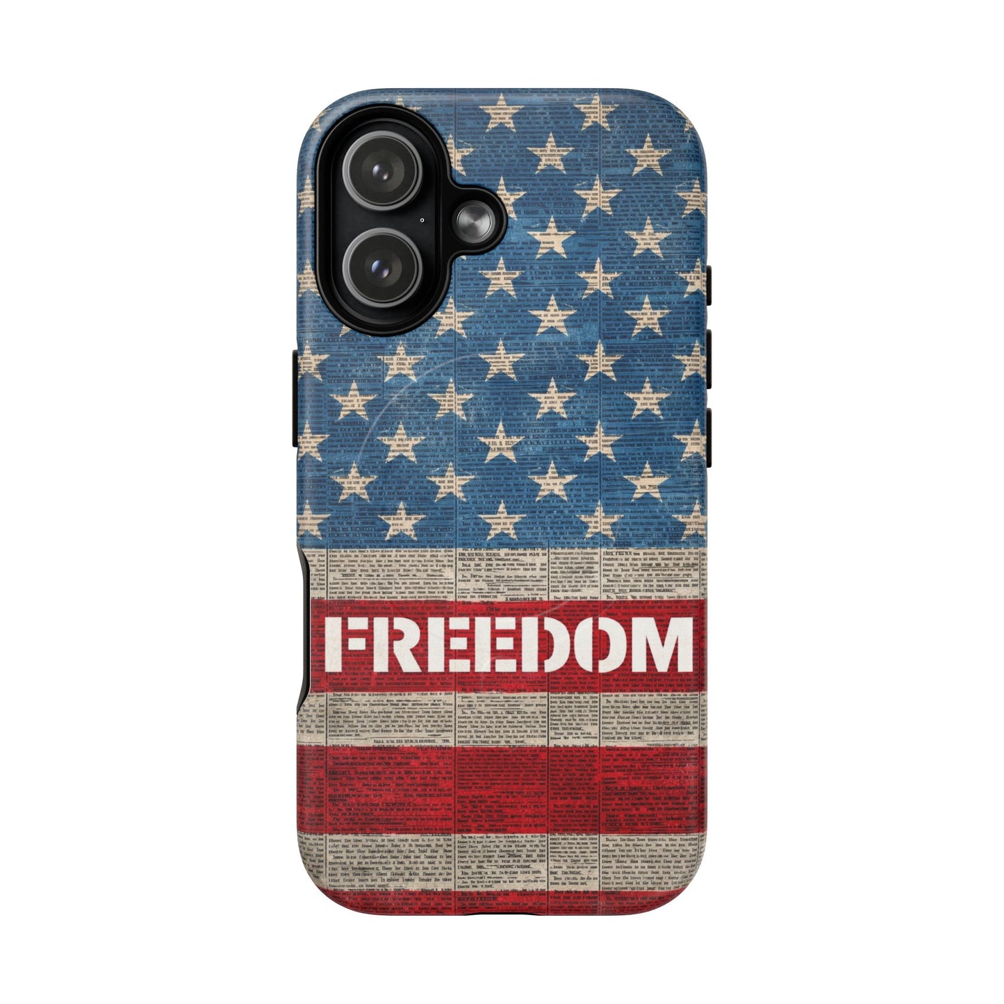 Freedom American Flag iPhone Case — Tough Magnetic Protective Case