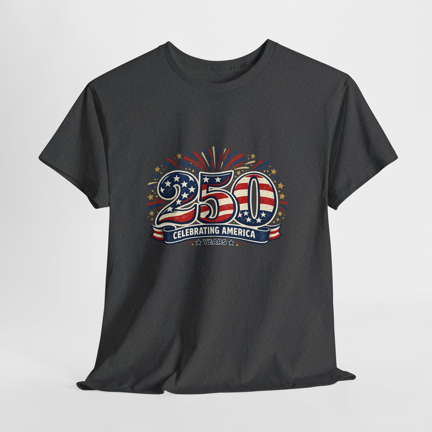 America 250 Patriotic T-Shirt — 250 Red White & Blue Celebration Tee