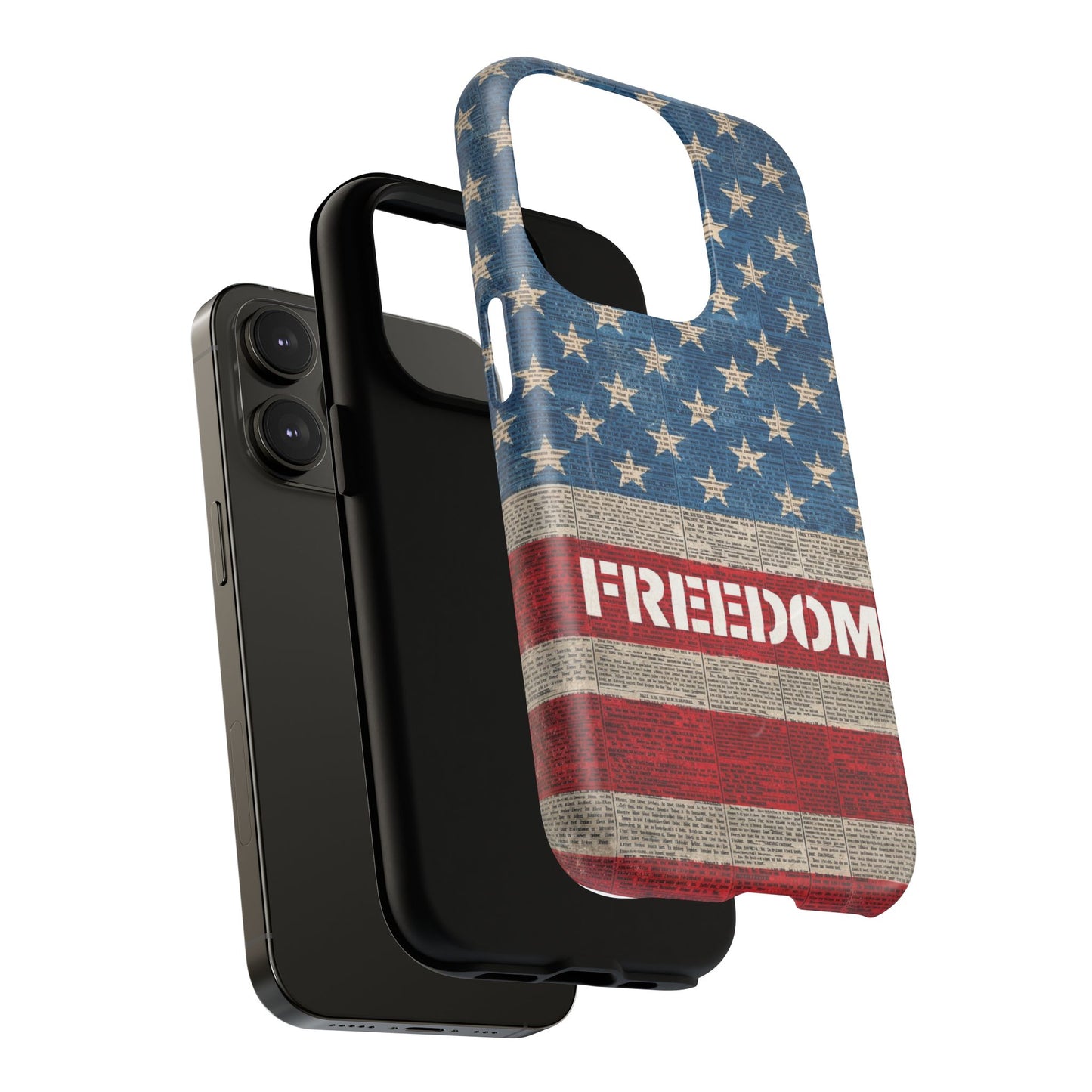Freedom American Flag iPhone Case — Tough Magnetic Protective Case