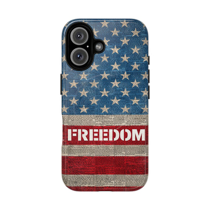 Freedom American Flag iPhone Case — Tough Magnetic Protective Case