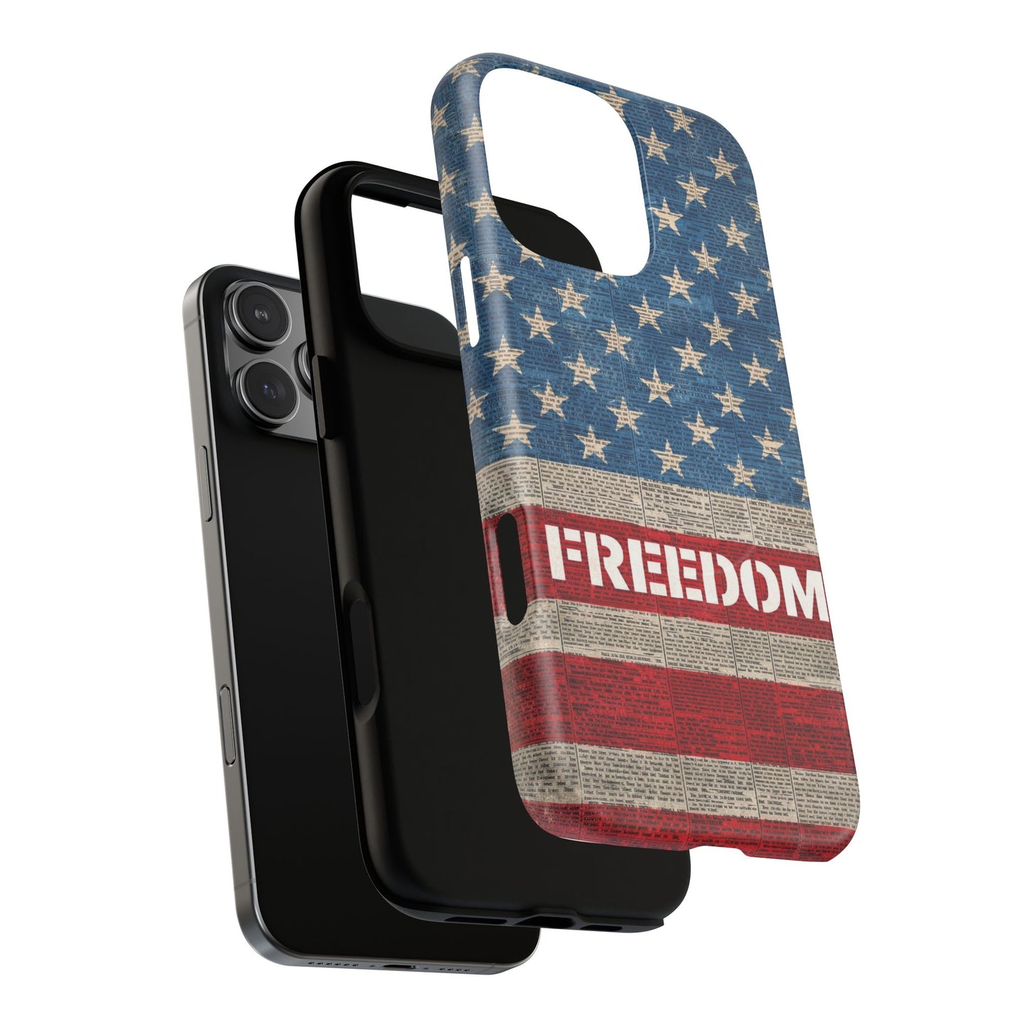 Freedom American Flag iPhone Case — Tough Magnetic Protective Case