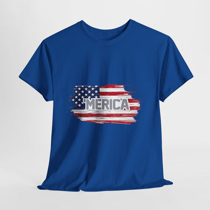 ‘Merica - Distressed America Flag T-Shirt — Vintage Patriotic USA Tee