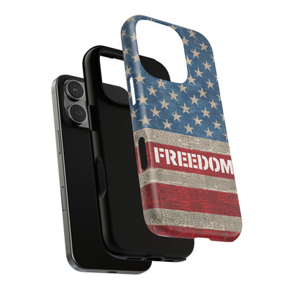 Freedom American Flag iPhone Case — Tough Magnetic Protective Case