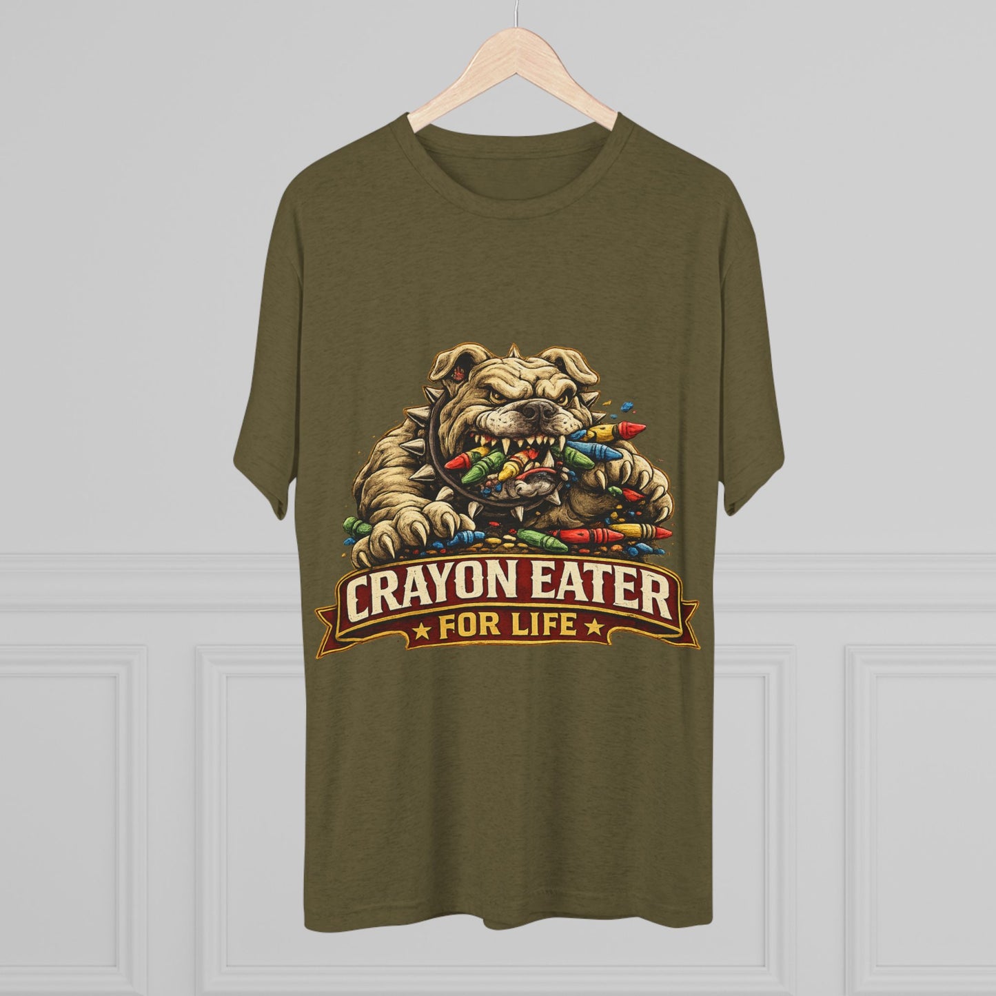 Devil Dog Crayon Eater for Life Military Tee