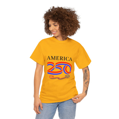 America 250 Anniversary Tee over ‘1776–2026' Patriotic Chest Print - 250th Limited Series