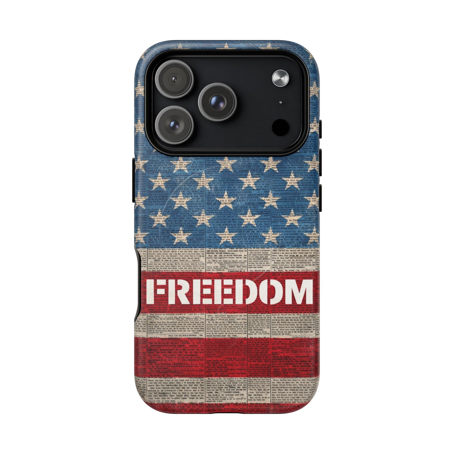 Freedom American Flag iPhone Case — Tough Magnetic Protective Case