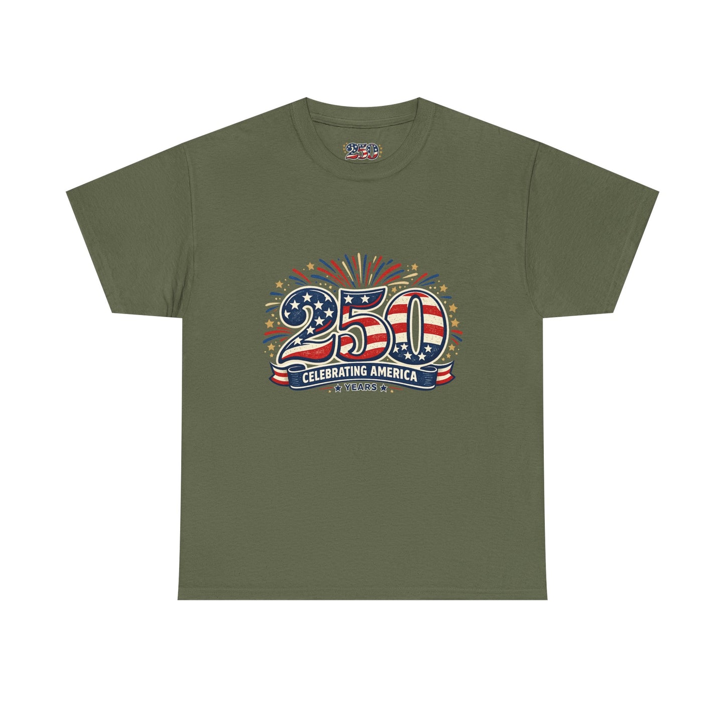 America 250 Patriotic T-Shirt — 250 Red White & Blue Celebration Tee
