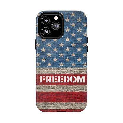 Freedom American Flag iPhone Case — Tough Magnetic Protective Case