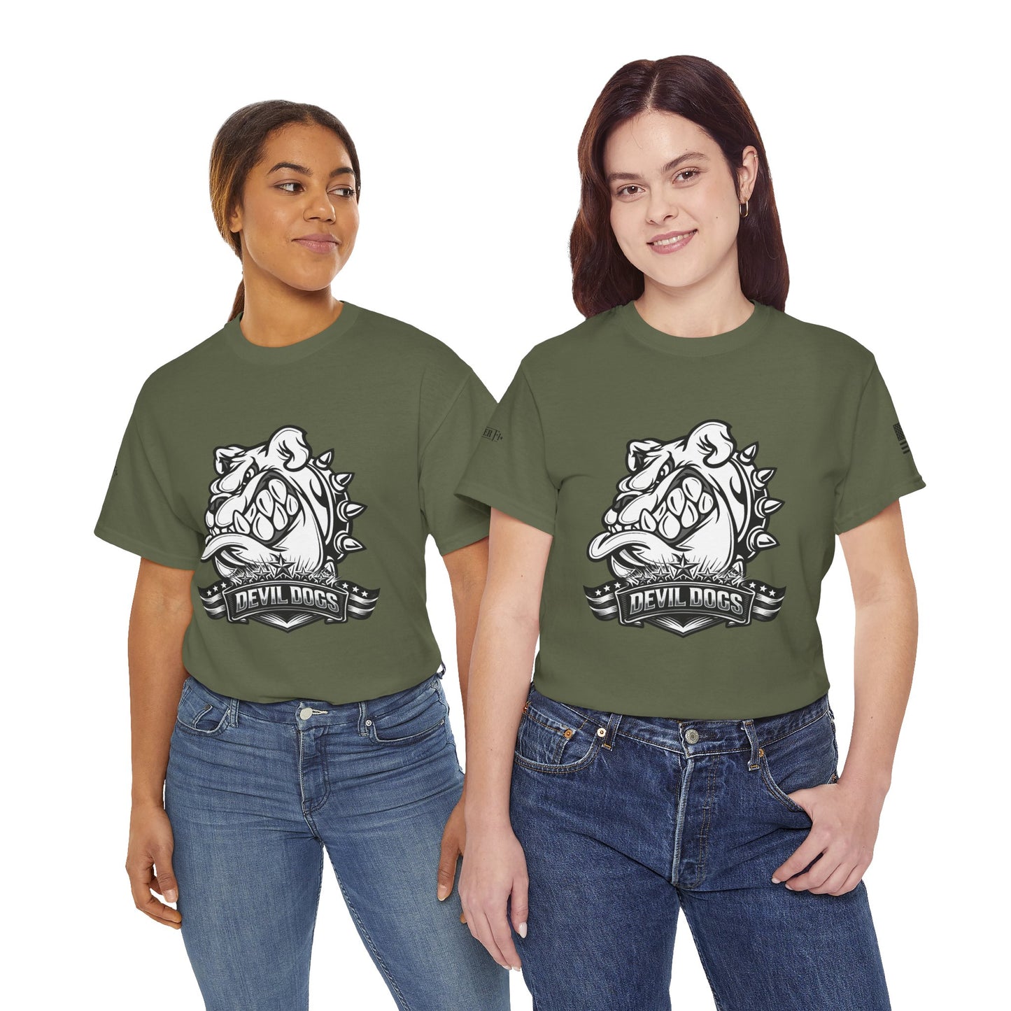 Devil Dog Bulldog Tee — 'Doesn’t Bark, It Bites' Heavyweight Cotton Shirt